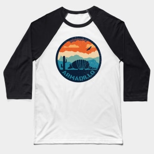 Armadillo Vintage Pattern Tactical Possum Desert Landscape Baseball T-Shirt